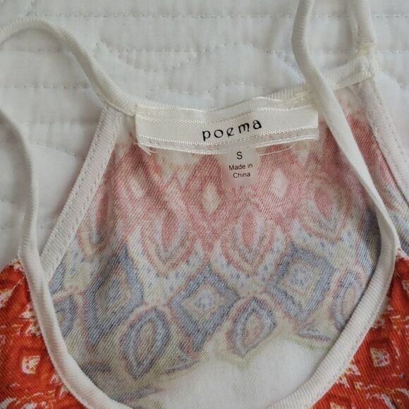 Poema Tank Top Size Small - Picture 2 of 5